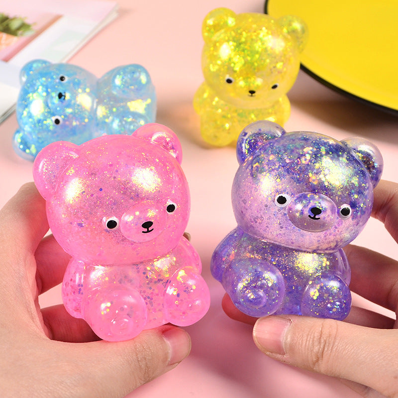 Juguete antiestrés con forma de oso - Lentejuelas