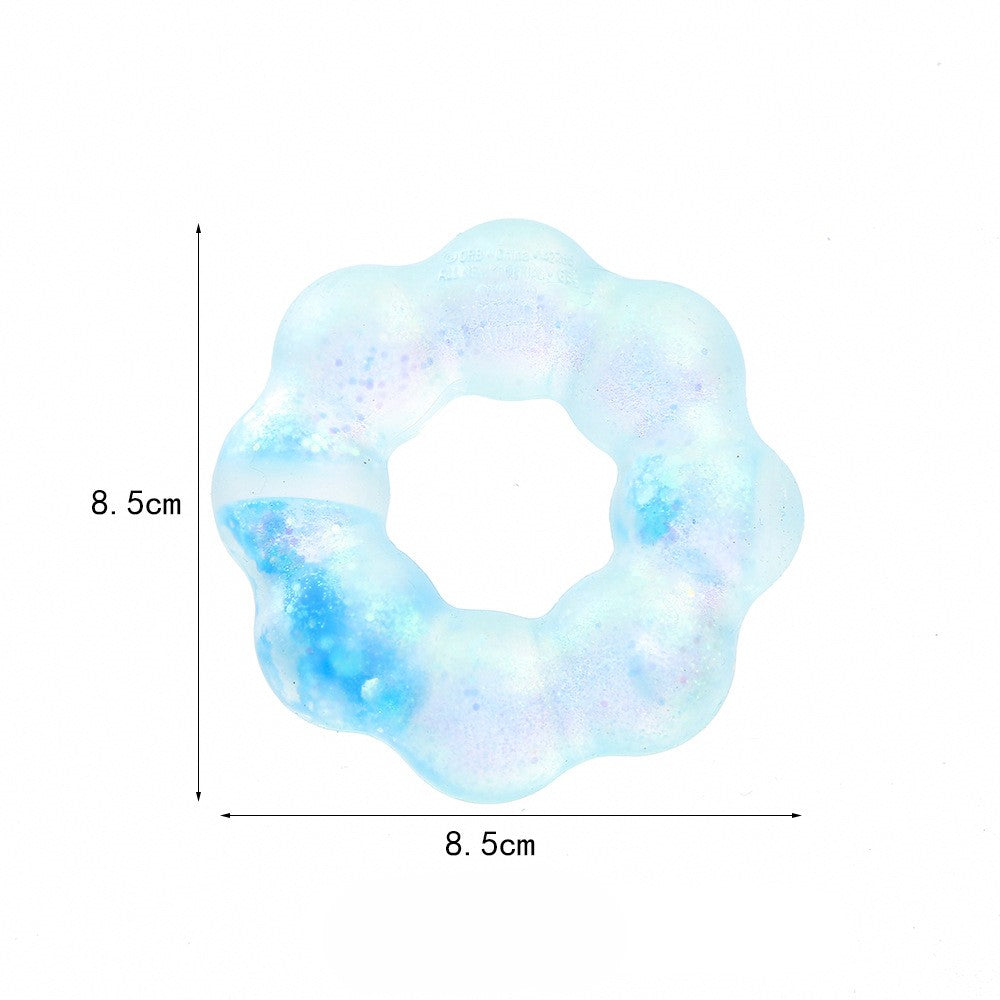 Squishy Squeeze Glitter Donut Toy