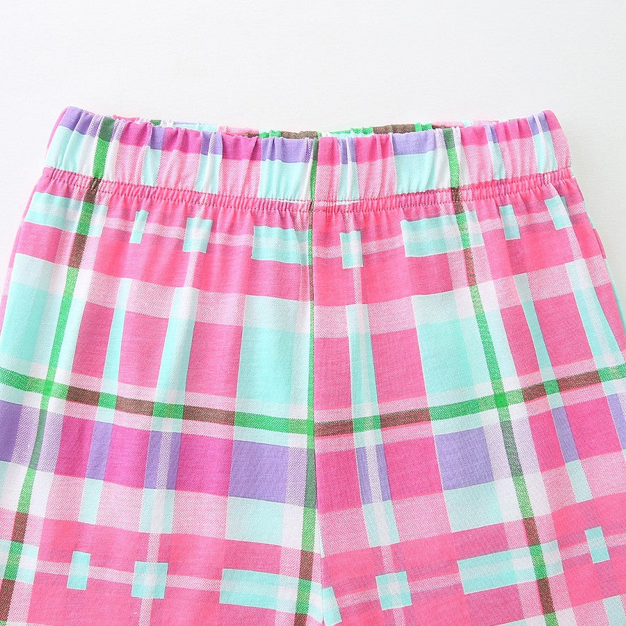 Set di pantaloncini in cotone con applicazioni a forma di fragola per bambine Primavera/Estate