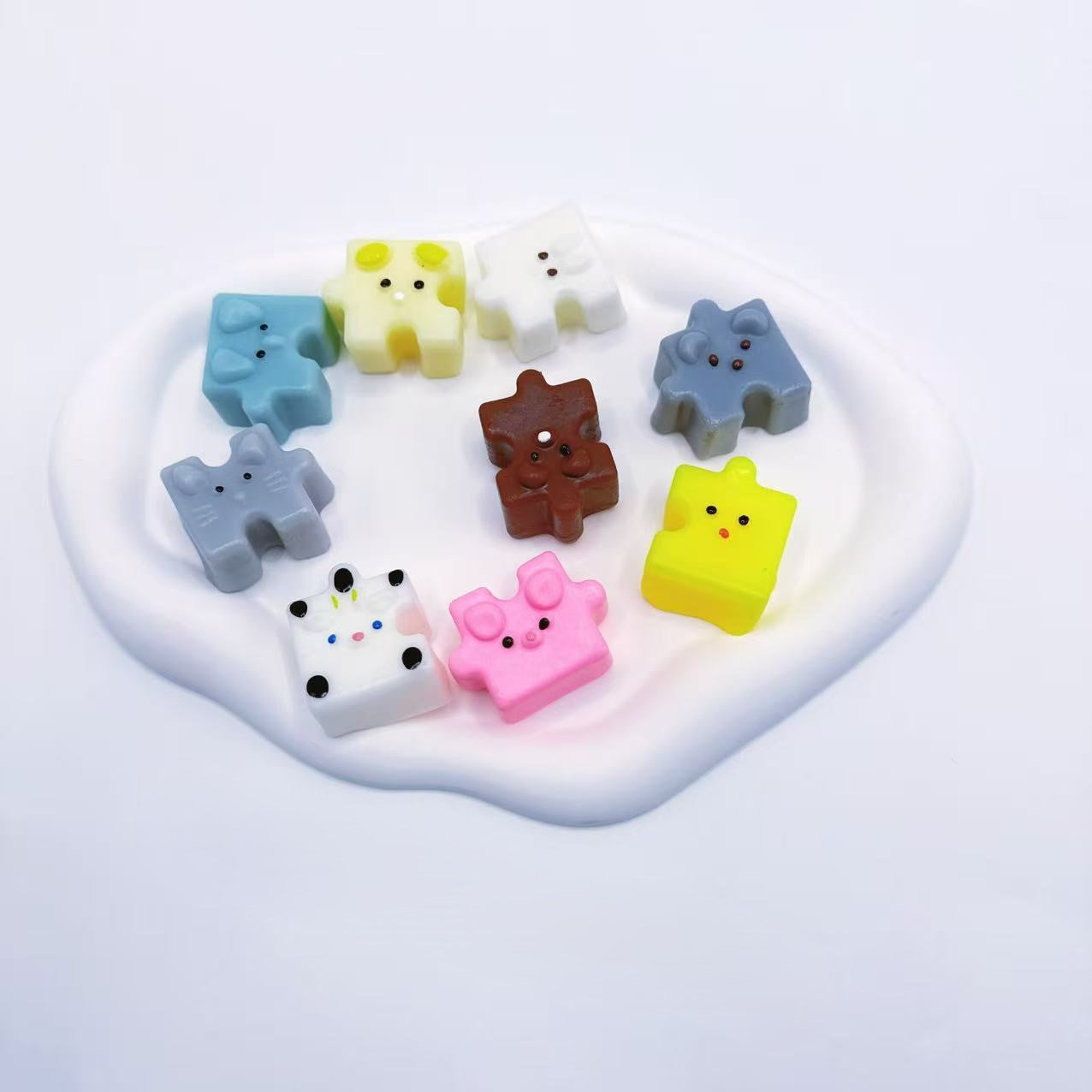 Squishy Squeeze Cartoon Building Blocks Toy