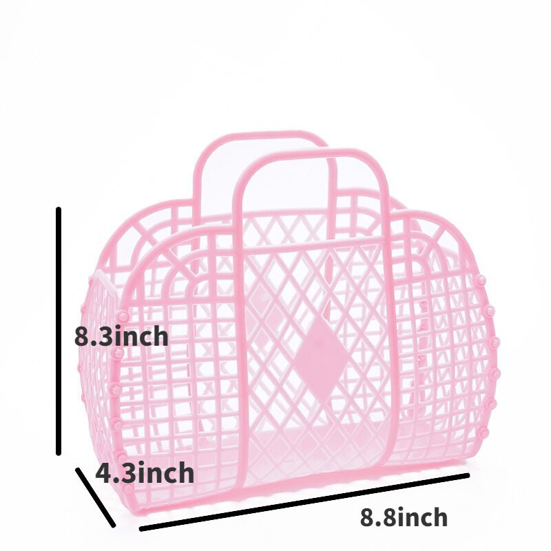 (Pre Order)Portable Hand Woven Plastic Basket