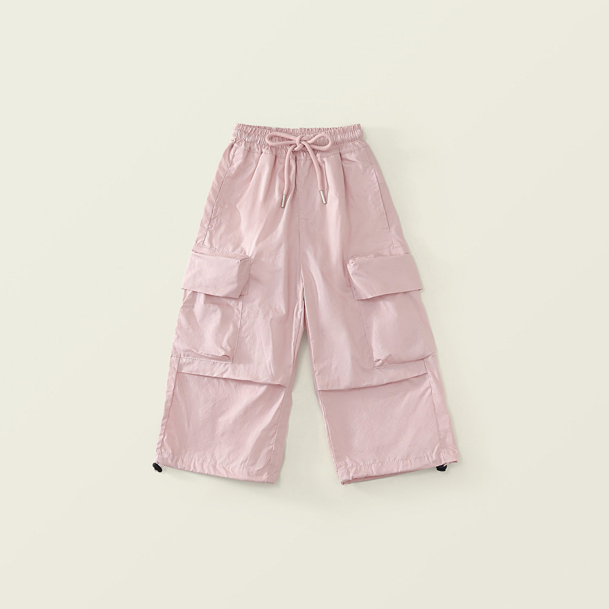 Girls Spring Multicolored Pocket Cargo Pants