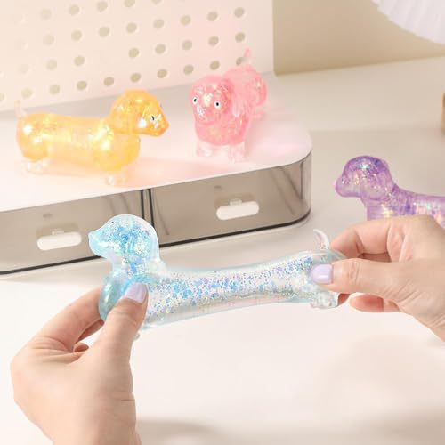 Squishy Squeeze Glitter Dachshund Toy