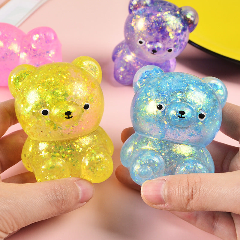 Juguete antiestrés con forma de oso - Lentejuelas