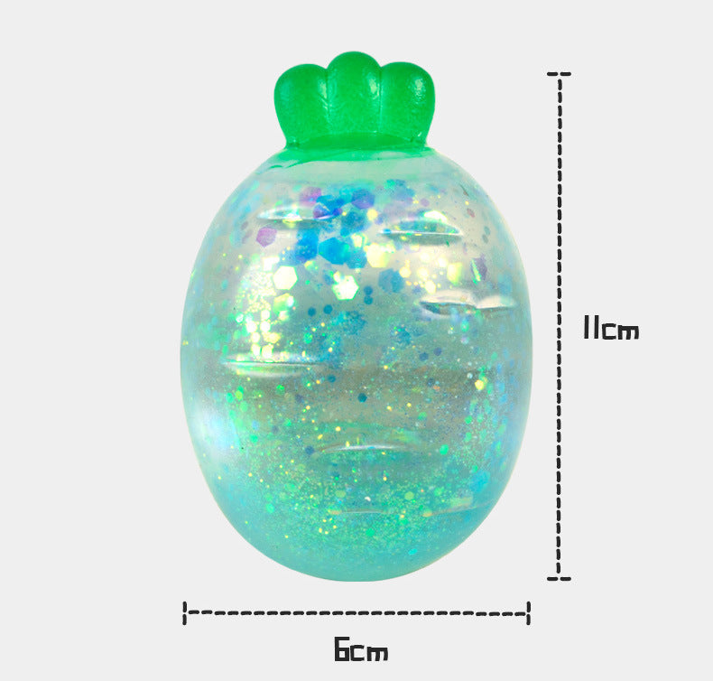 Squishy Squeeze Glitter Radish Toy
