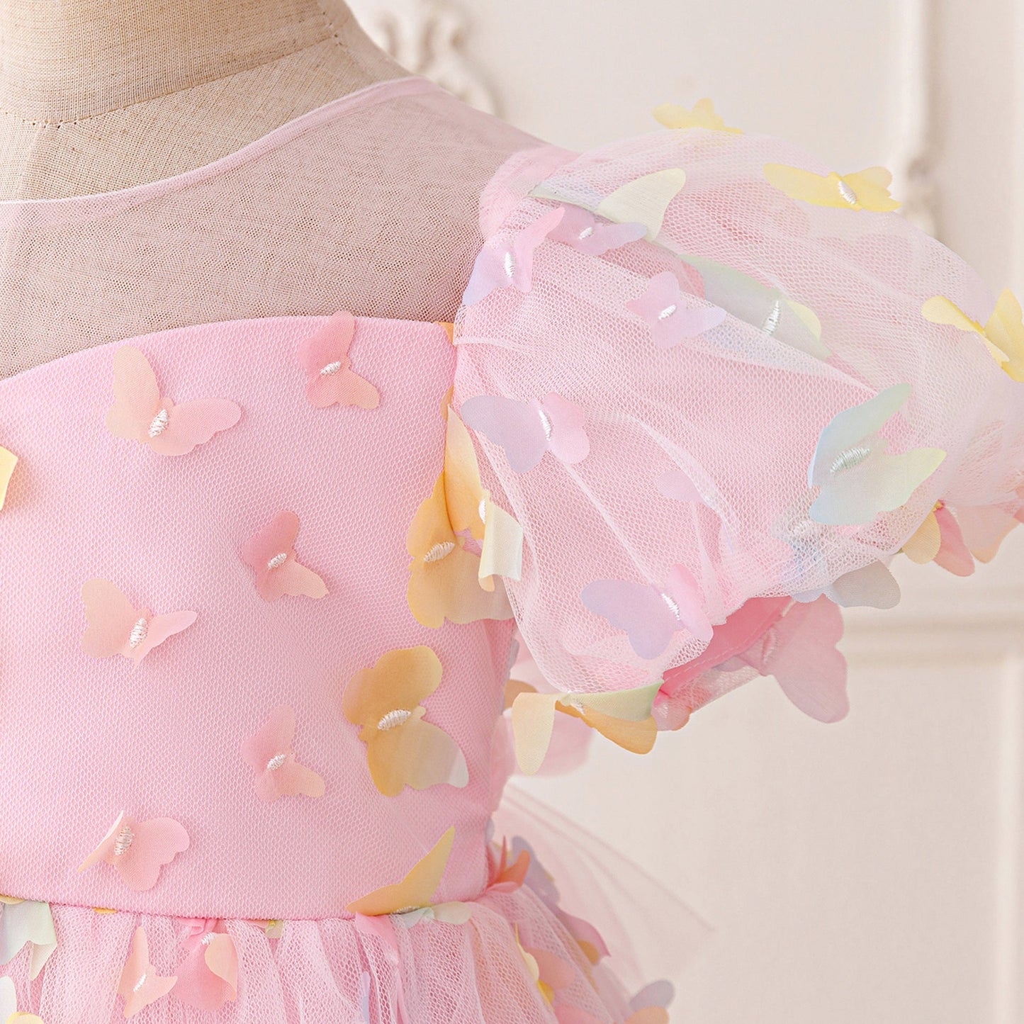 Girls Spring&Summer Butterfly Tulle Dress