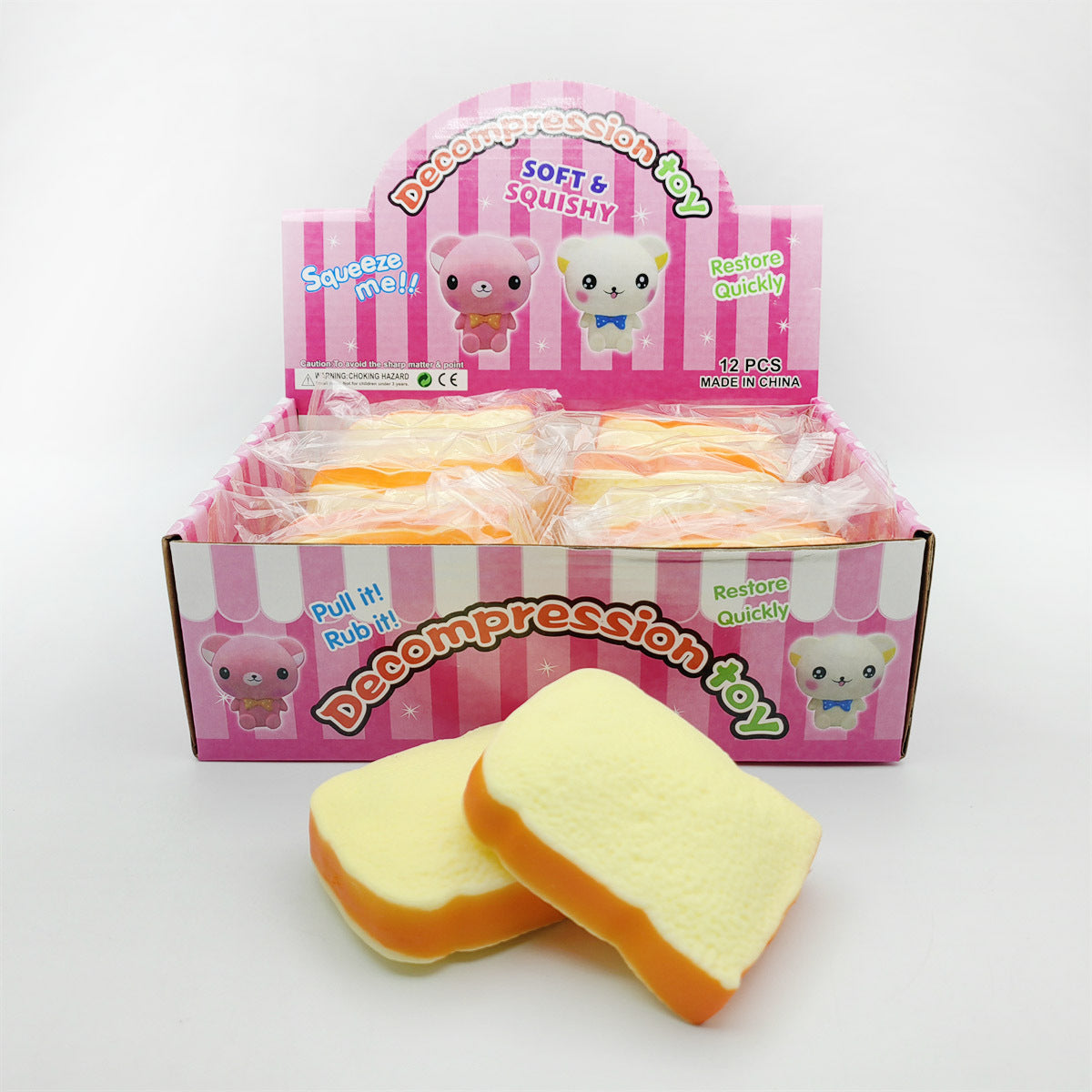 Squishy Squeeze Toast Toy