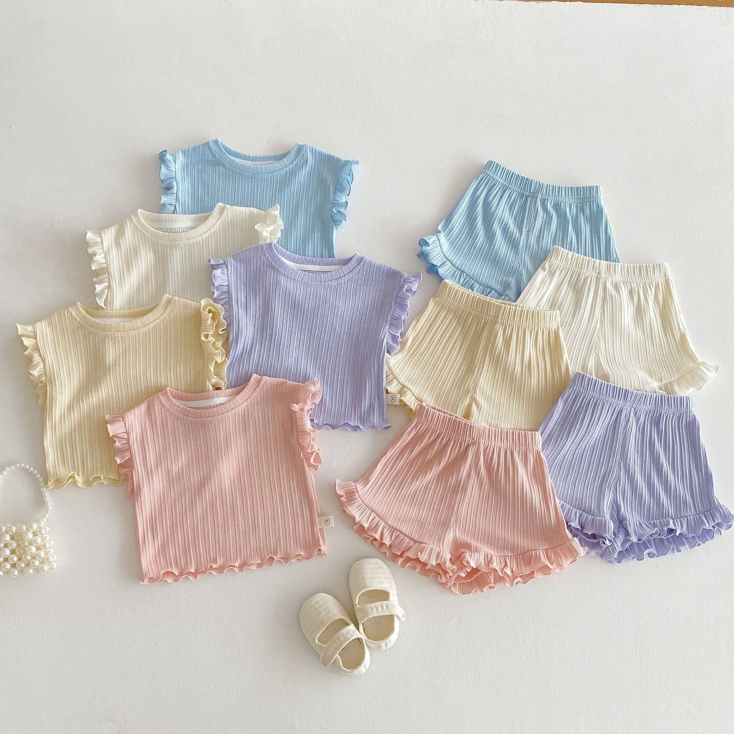 Girls Spring&Summer Trip Shorts Set