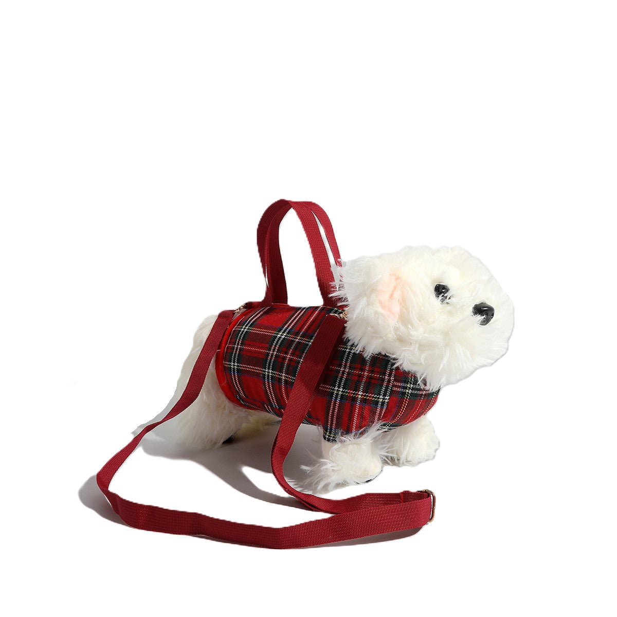 （Pedido anticipado）Bolso bandolera de peluche de cachorro de Navidad