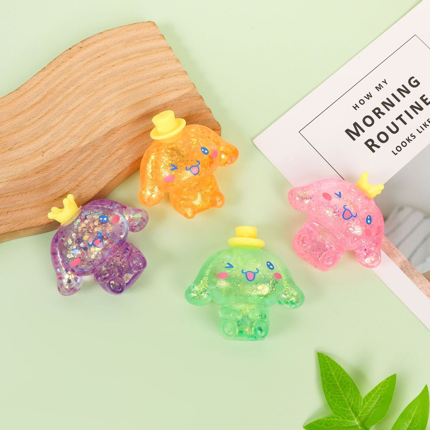 Squishy Squeeze Glitter Giocattolo Cartone Animato