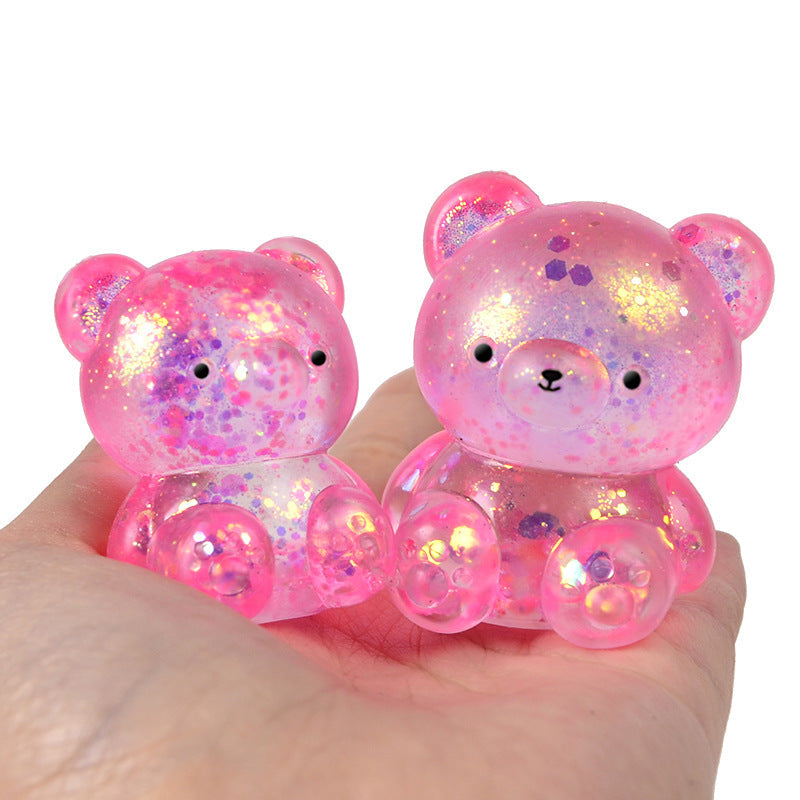 Juguete antiestrés con forma de oso - Lentejuelas
