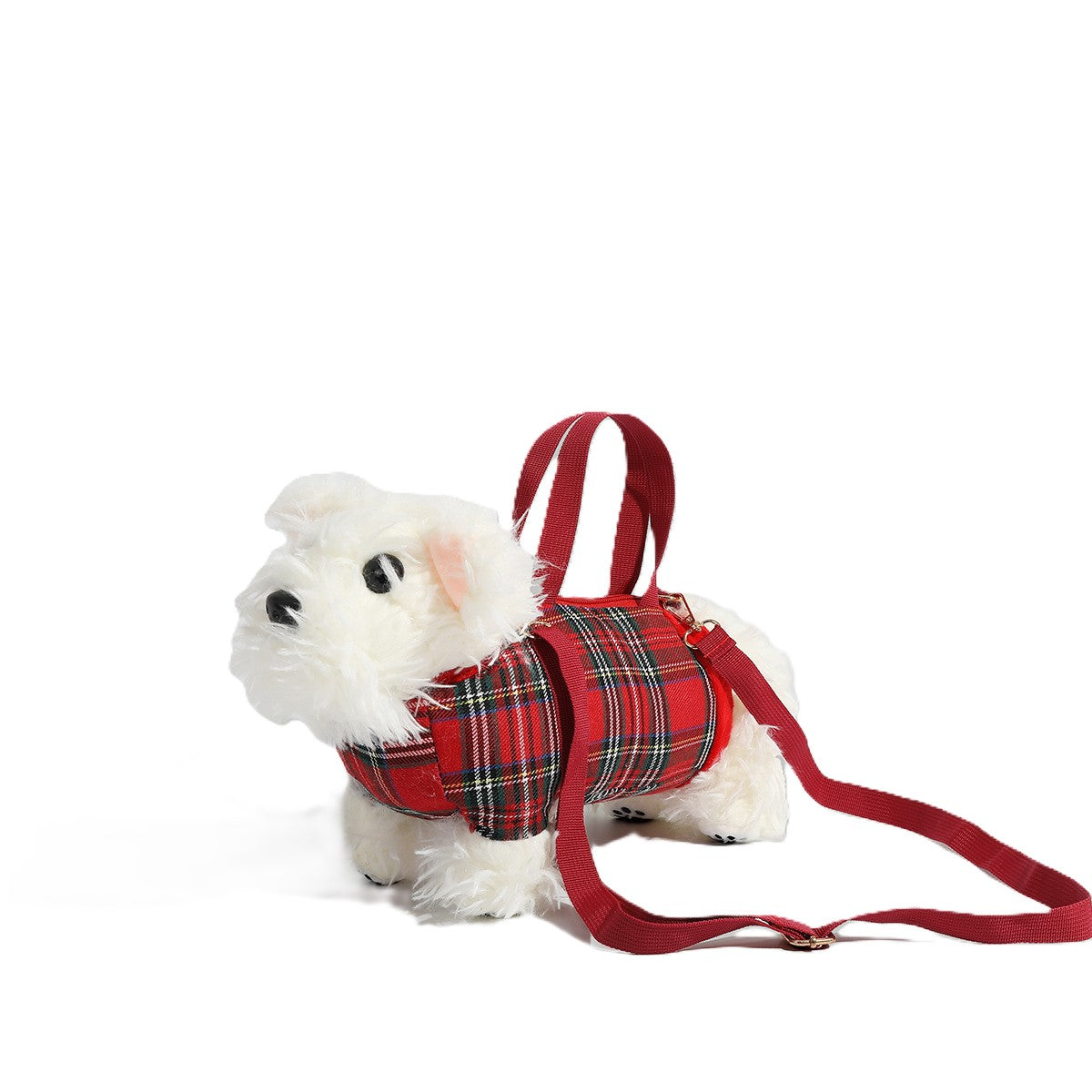 （Pedido anticipado）Bolso bandolera de peluche de cachorro de Navidad