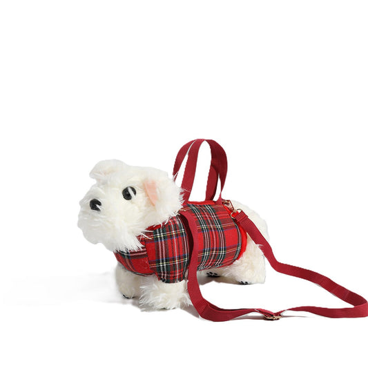 （Pre Ordine）Borsa a tracolla di peluche a forma di cucciolo di Natale