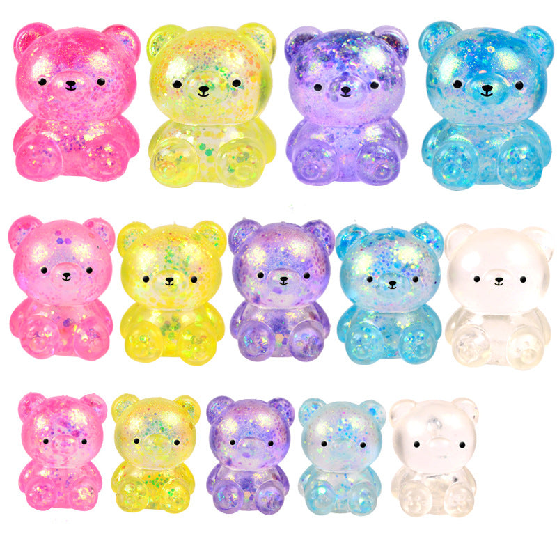 Juguete antiestrés con forma de oso - Lentejuelas