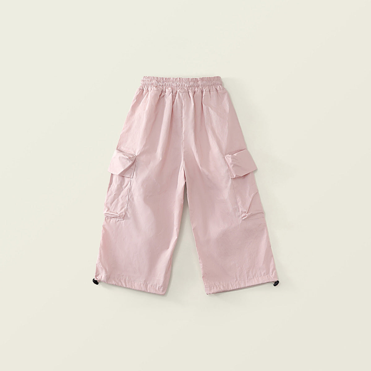 Girls Spring Multicolored Pocket Cargo Pants