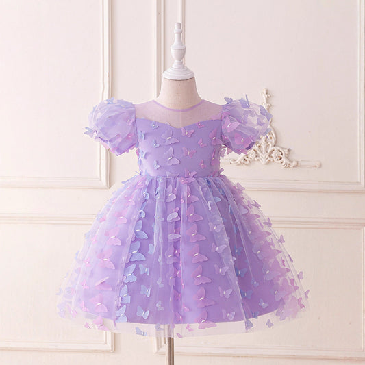 Vestito estivo in tulle a farfalla per bambine