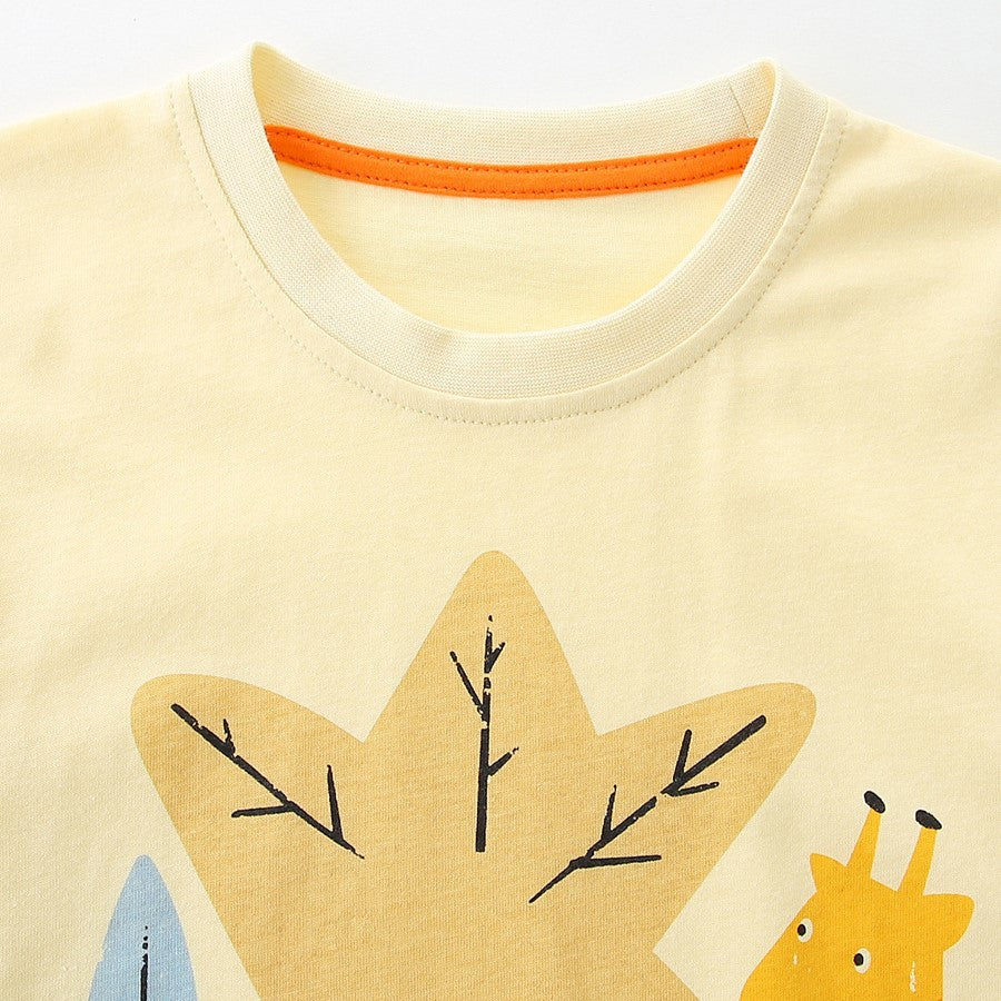Boys Spring&Summer Print Cotton Shorts Set