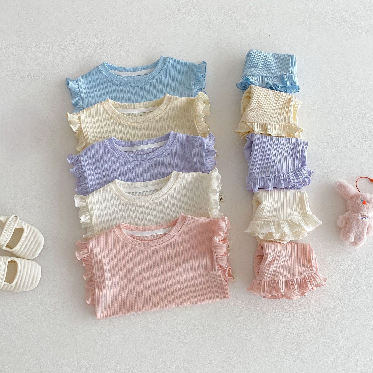 Girls Spring&Summer Trip Shorts Set