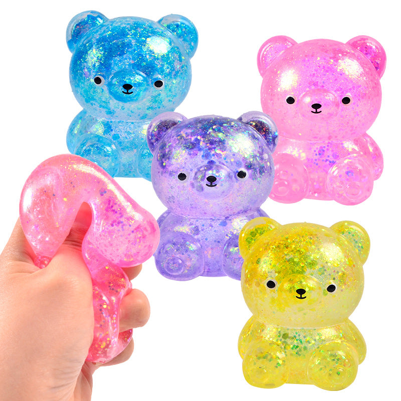 Juguete antiestrés con forma de oso - Lentejuelas