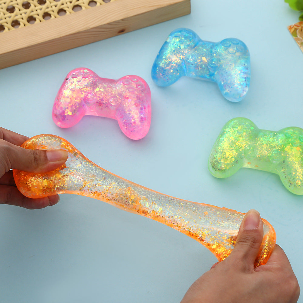Mando de juguete blando con purpurina Squishy Squeeze