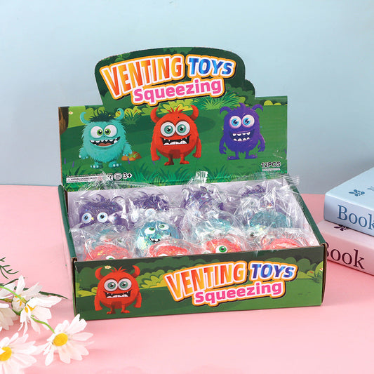 Squishy Squeeze Glitter Monster Toy