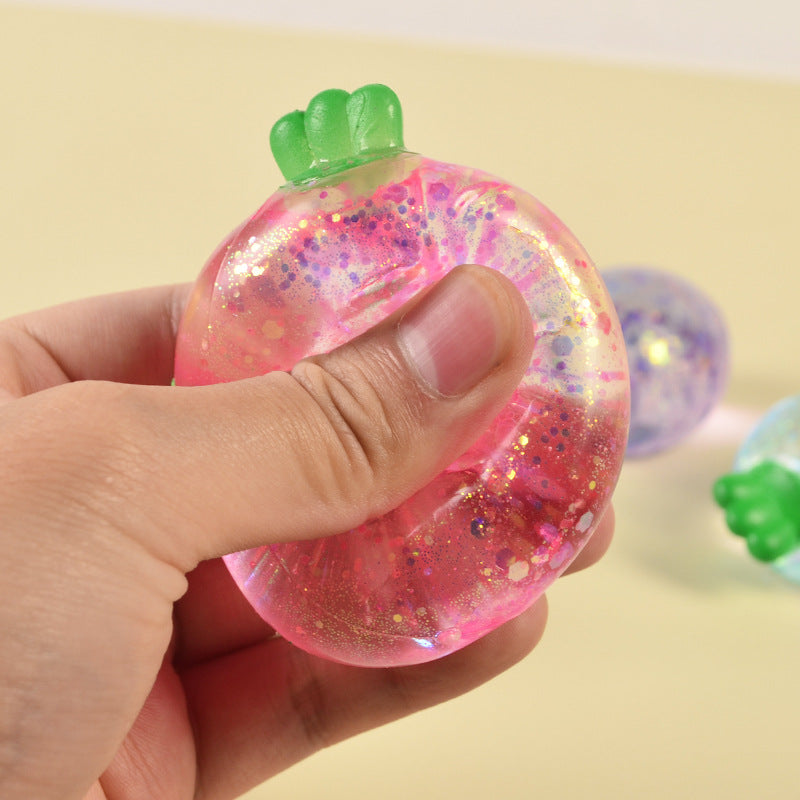 Squishy Squeeze Glitter Radish Toy