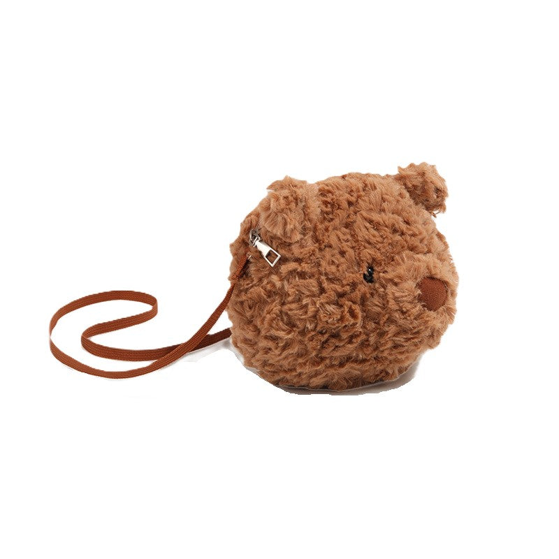 （Pre-pedido）Bolso cruzado de oso de peluche