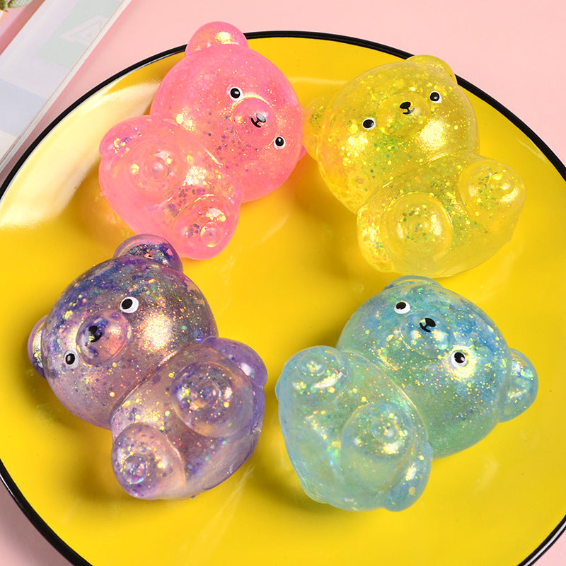 Juguete antiestrés con forma de oso - Lentejuelas