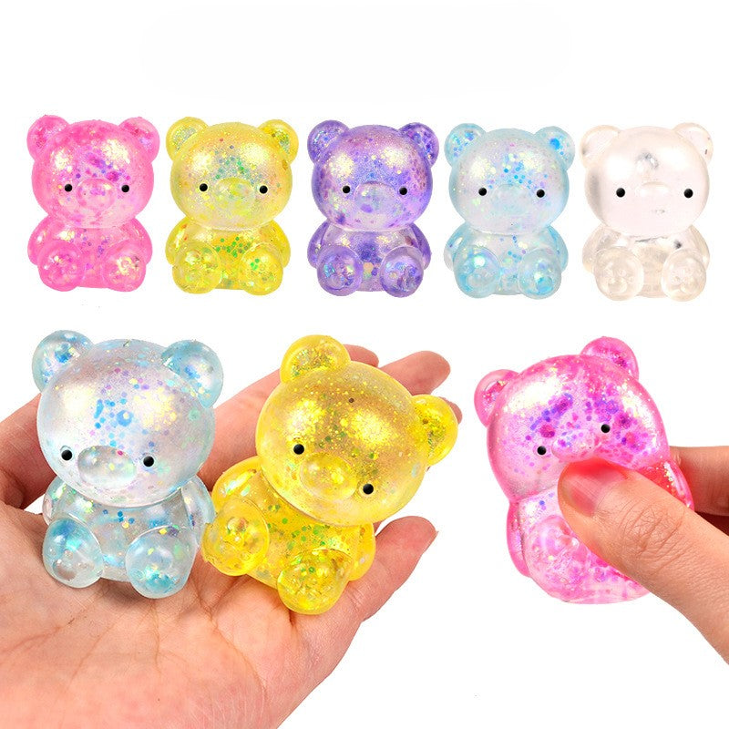 Juguete antiestrés con forma de oso - Lentejuelas