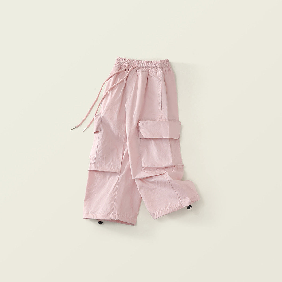 Girls Spring Multicolored Pocket Cargo Pants