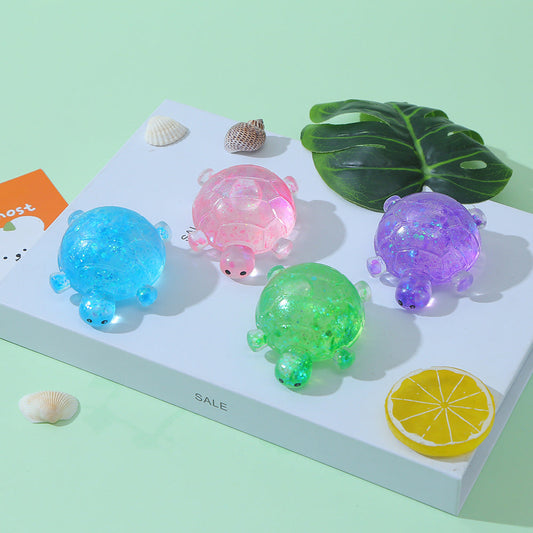 Squishy Squeeze Glitter Turtle Toy