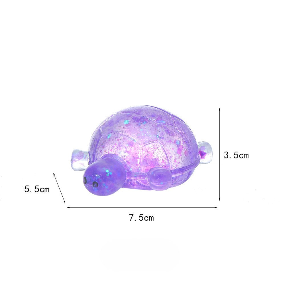 Squishy Squeeze Glitter Turtle Toy