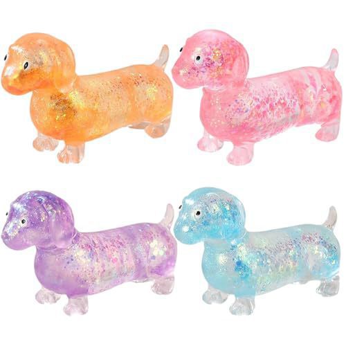 Squishy Squeeze Glitter Dachshund Toy