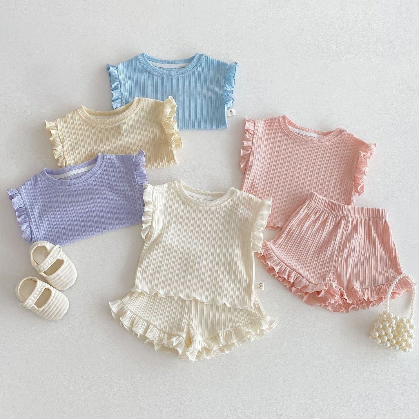 Girls Spring&Summer Trip Shorts Set