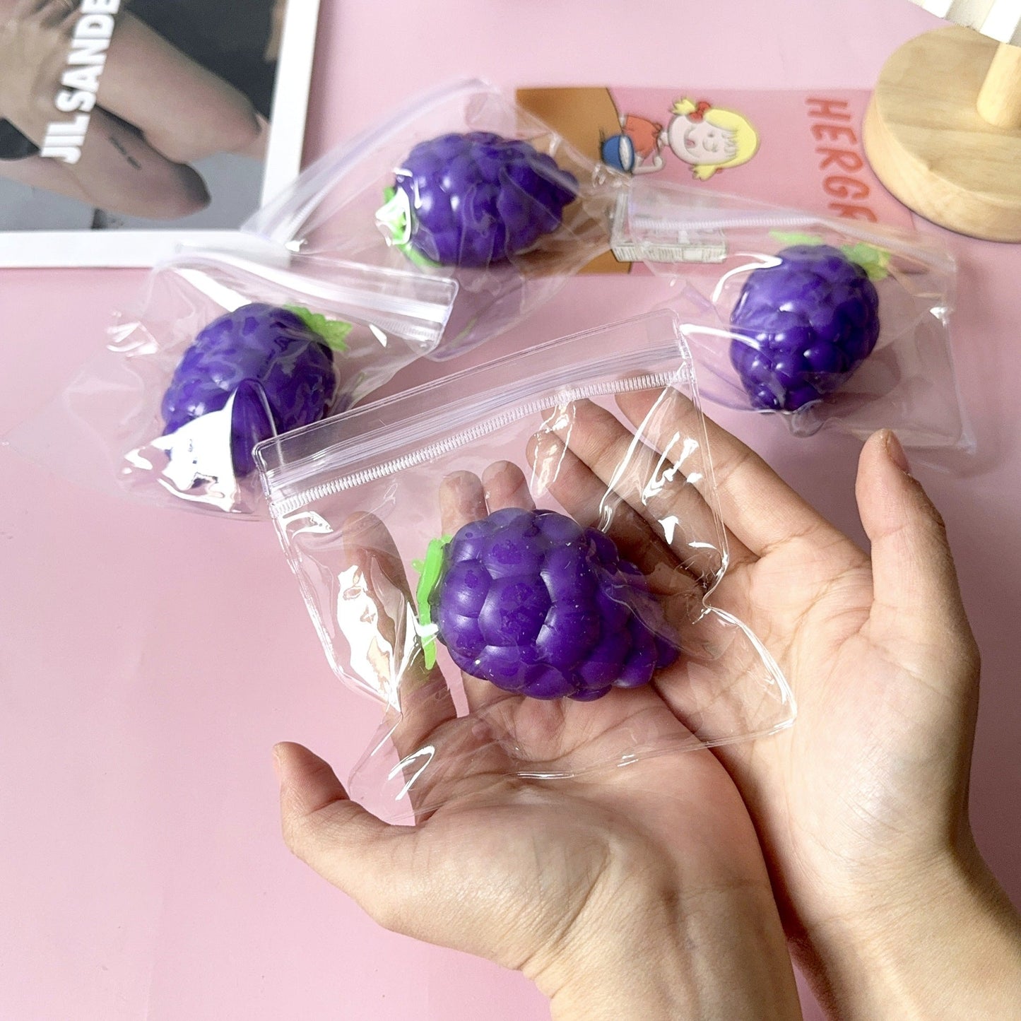 Squishy Squeeze Grape Toy