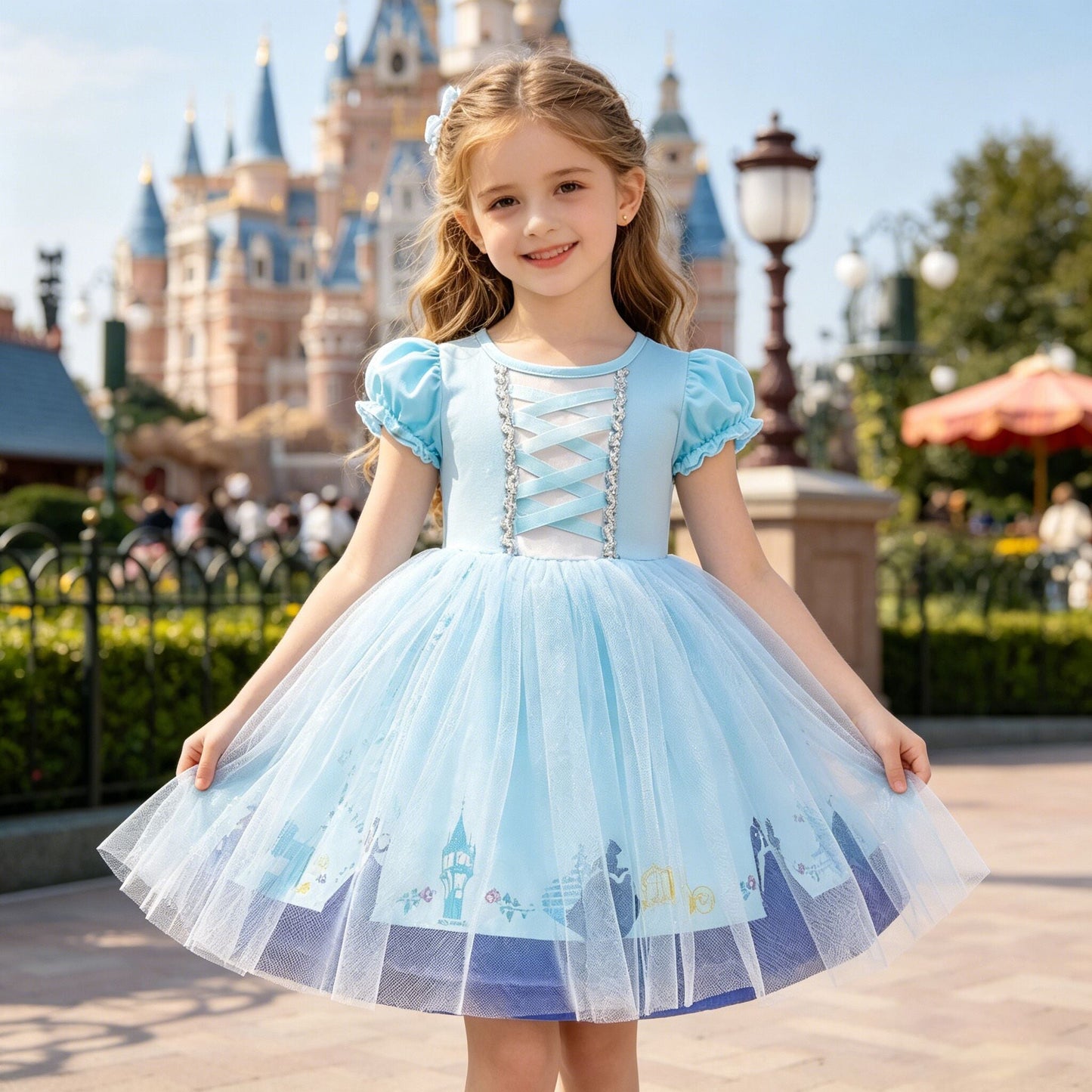 Vestido de tul de princesa de verano para niña