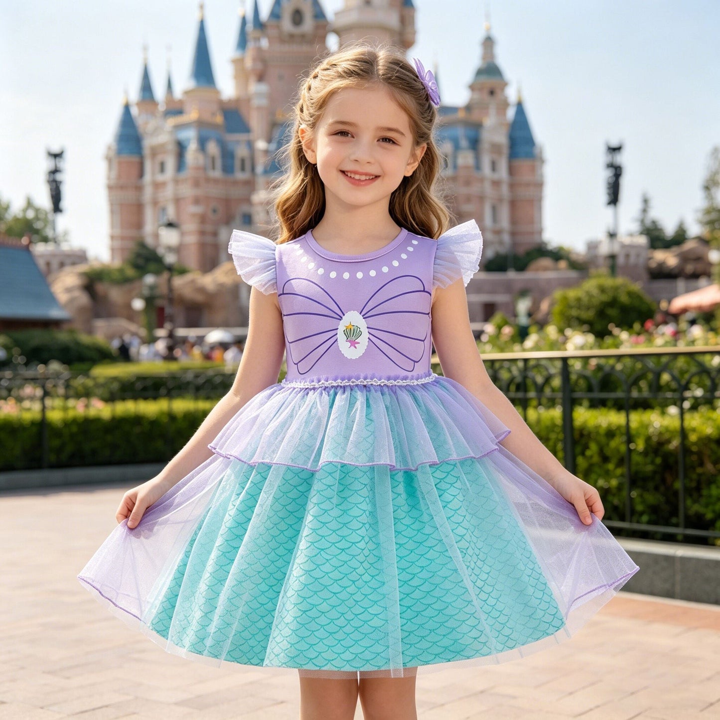 Vestido de tul de princesa de verano para niña