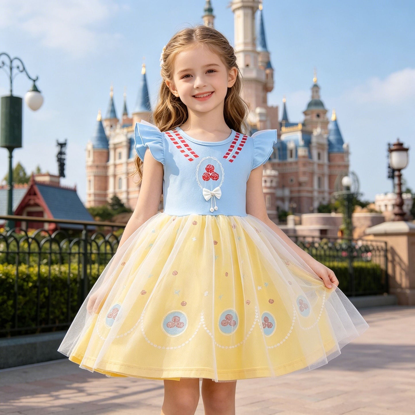 Vestido de tul de princesa de verano para niña