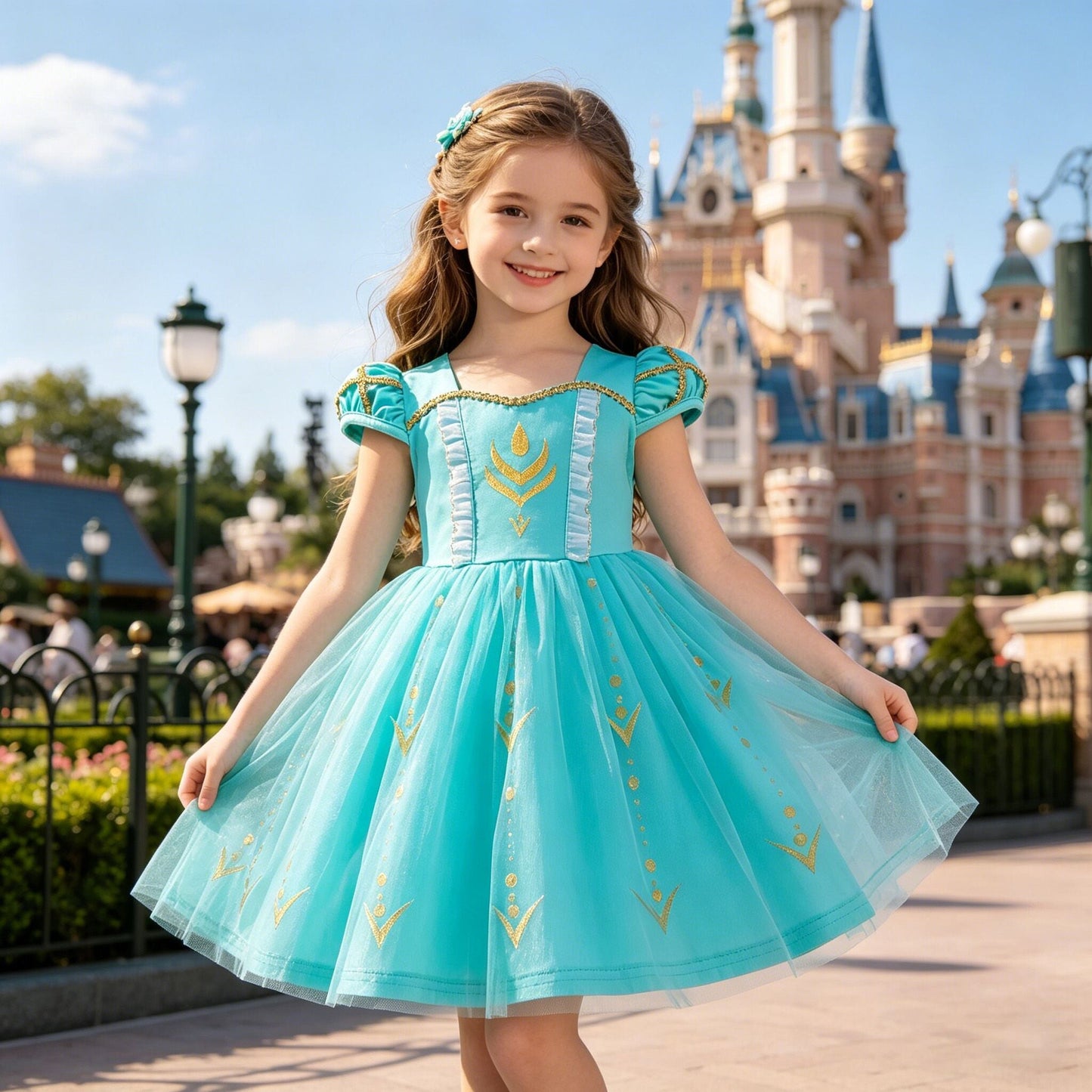 Vestido de tul de princesa de verano para niña
