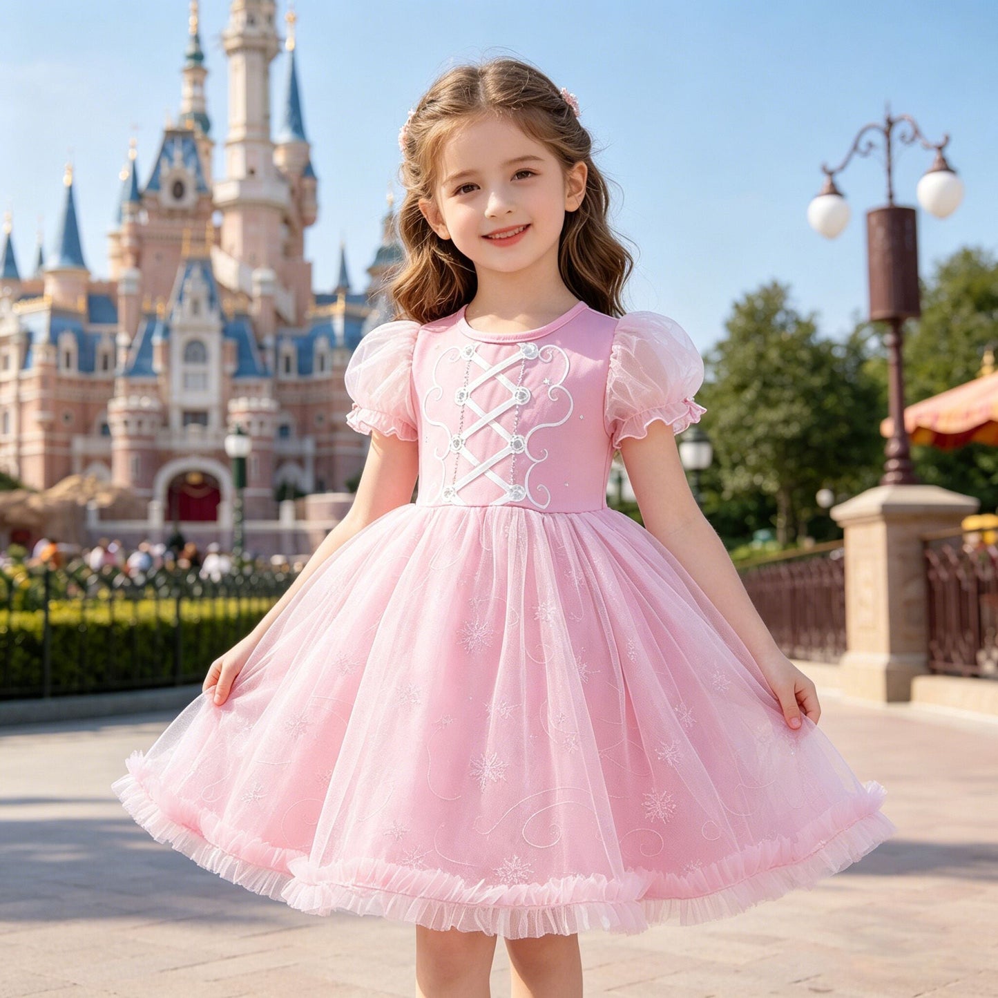 Vestido de tul de princesa de verano para niña