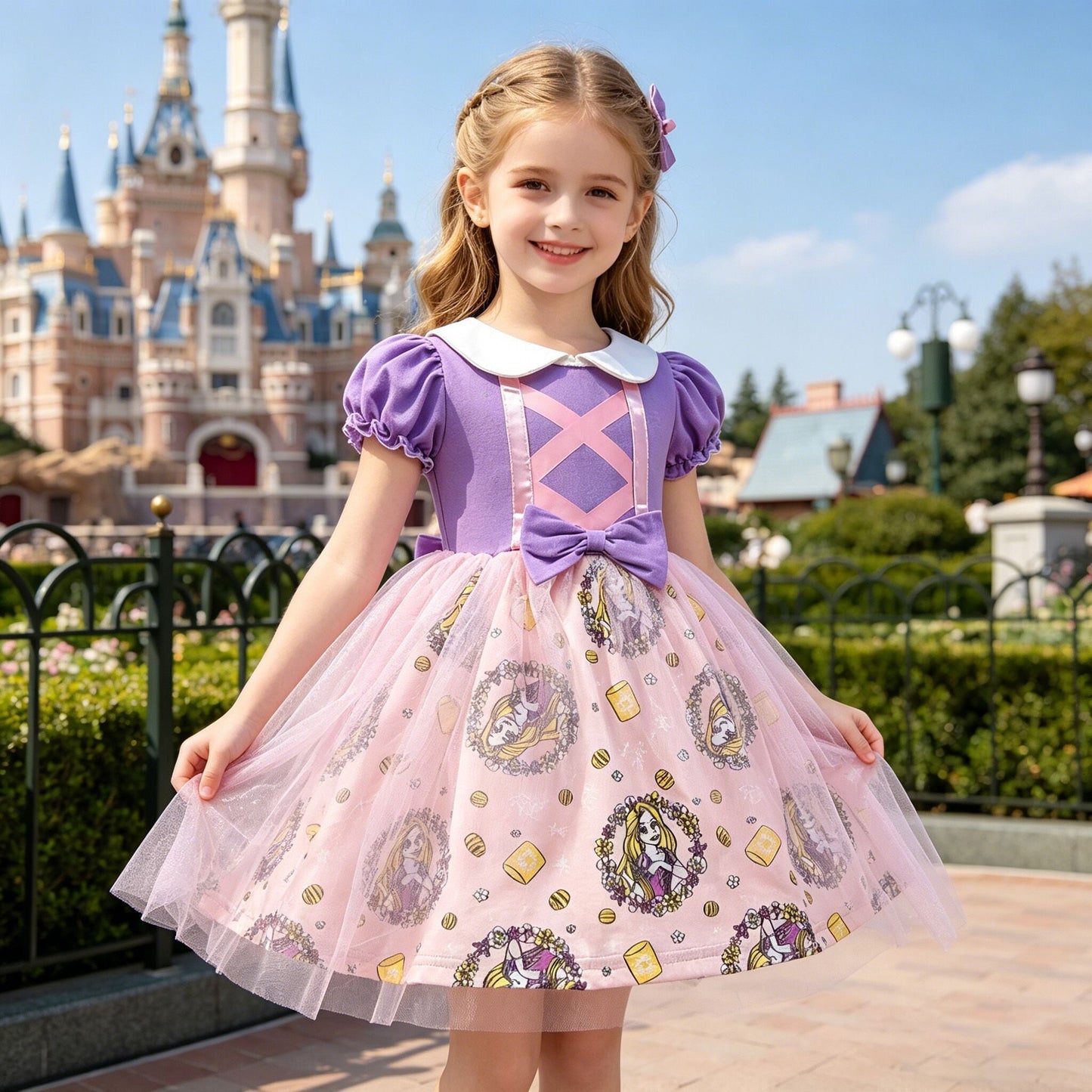 Vestido de tul de princesa de verano para niña