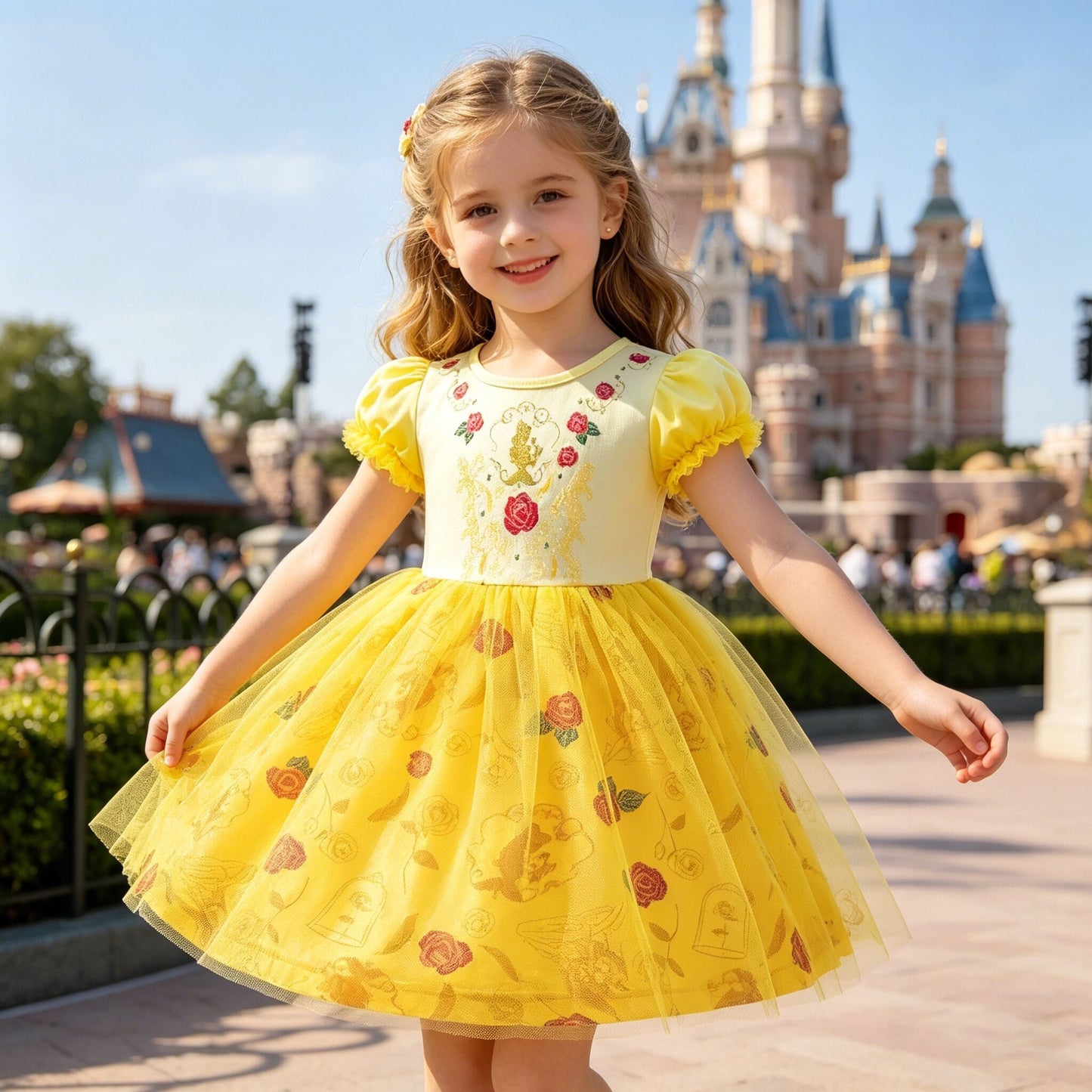Vestido de tul de princesa de verano para niña