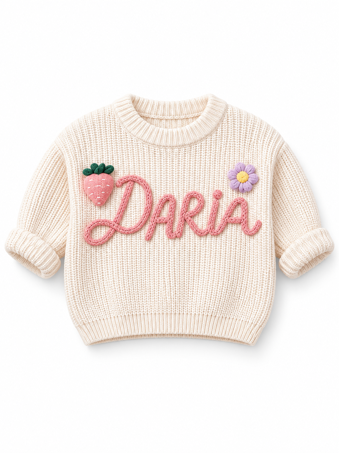 Personalized knit sweater